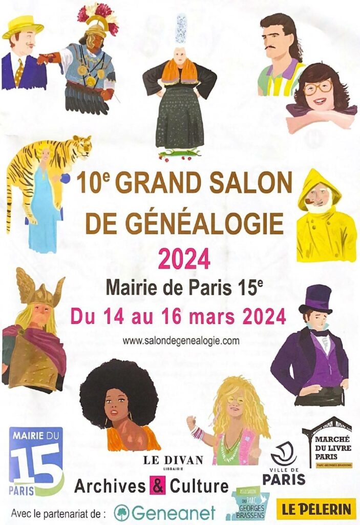 Lire la suite à propos de l’article 10ème Salon de Généalogie -Paris mars 2024
